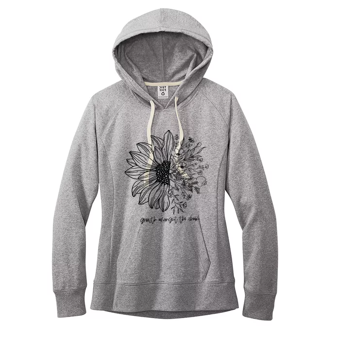 Growth Amongst The Chaos Floral Chronic Illness Women's Fleece Hoodie