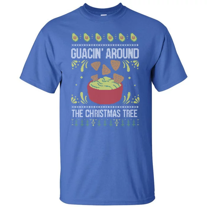 Guacin Around The Christmas Tree Avocado Ugly Christmas Gift Tall T-Shirt