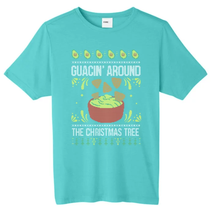 Guacin Around The Christmas Tree Avocado Ugly Christmas Gift ChromaSoft Performance T-Shirt