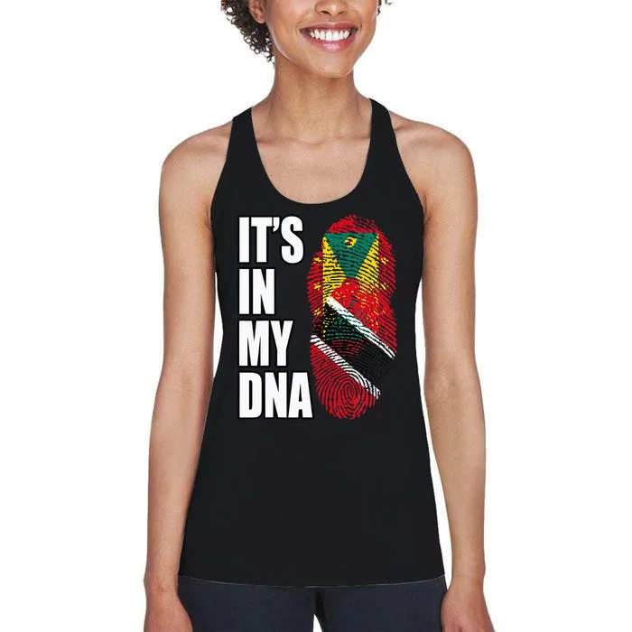 Grenadian And Trinidadian Mix DNA Flag Heritage Women's Racerback Tank