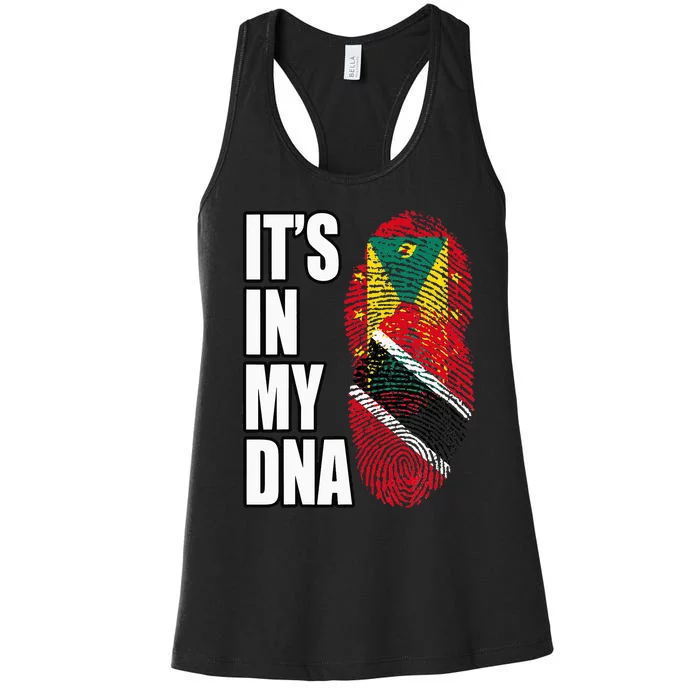 Grenadian And Trinidadian Mix DNA Flag Heritage Women's Racerback Tank