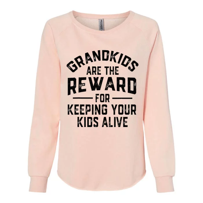 Grand Are The Reward For Keeping Your Alive Womens California Wash Sweatshirt