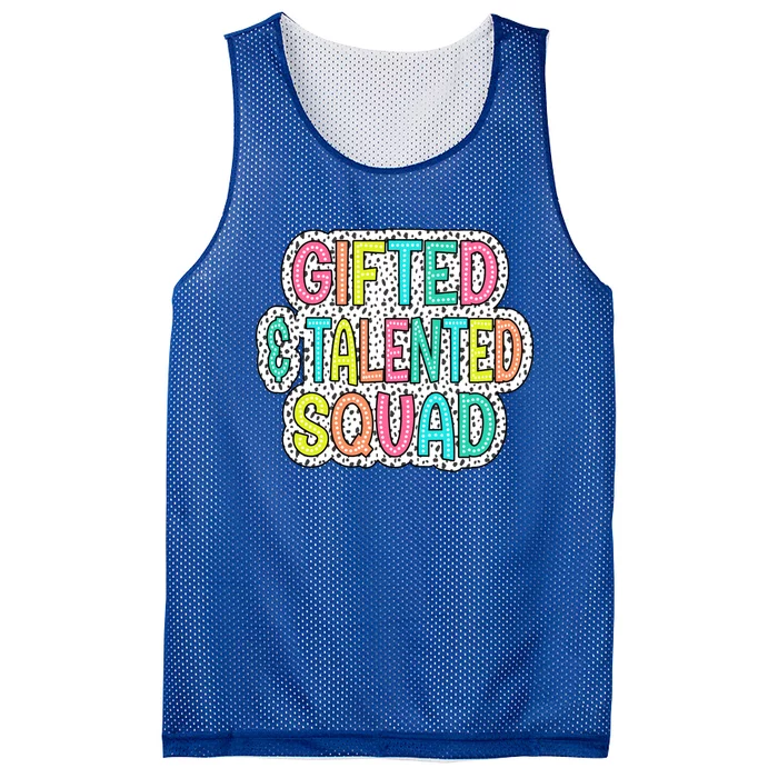 Gifted And Talented Squad Teaching School Appreciation Meaningful Gift Mesh Reversible Basketball Jersey Tank