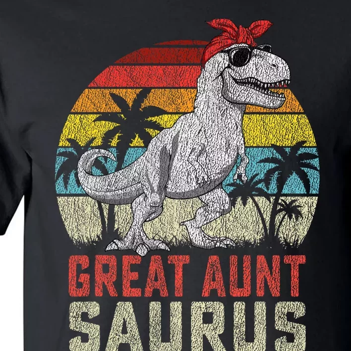 Great Auntsaurus T Rex Dinosaur Great Aunt Saurus Family Tall T-Shirt