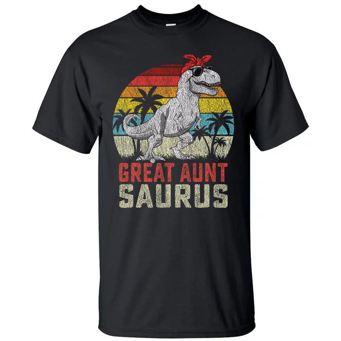 Great Auntsaurus T Rex Dinosaur Great Aunt Saurus Family Tall T-Shirt