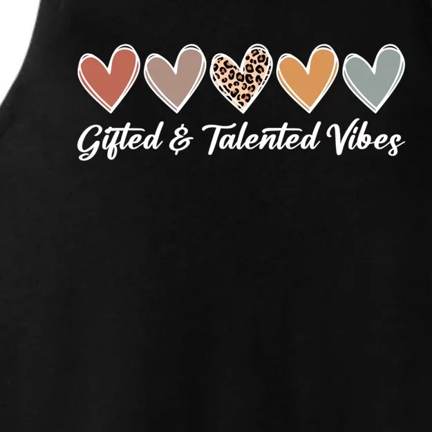 Gifted And Talented Vibes Teaching School Appreciation Gift Ladies Tri-Blend Wicking Tank