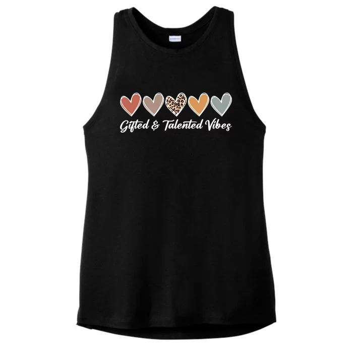 Gifted And Talented Vibes Teaching School Appreciation Gift Ladies Tri-Blend Wicking Tank