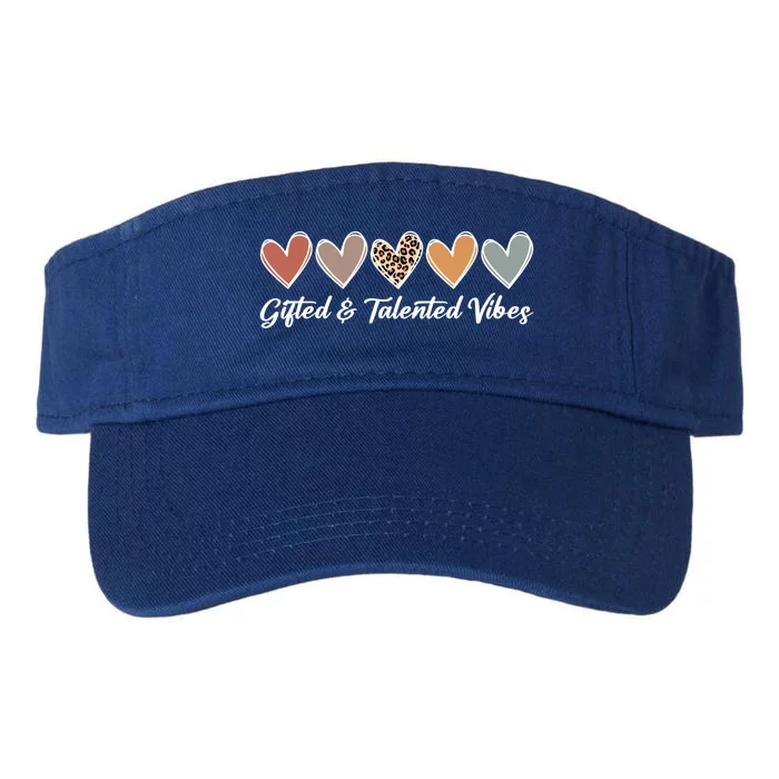 Gifted And Talented Vibes Teaching School Appreciation Gift Valucap Bio-Washed Visor