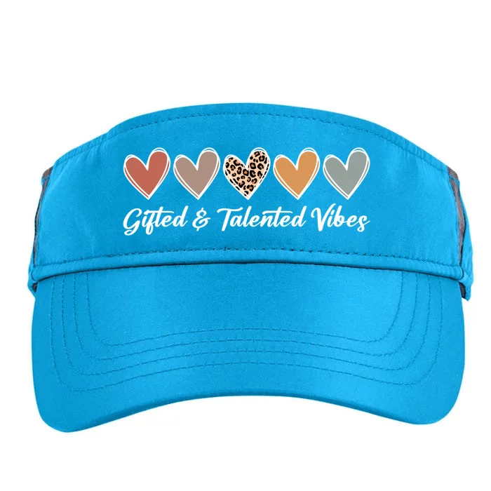 Gifted And Talented Vibes Teaching School Appreciation Gift Adult Drive Performance Visor