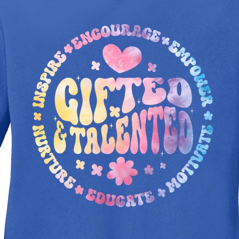 Gifted And Talented Teacher Appreciation Week Back To School Gift Ladies Long Sleeve Shirt