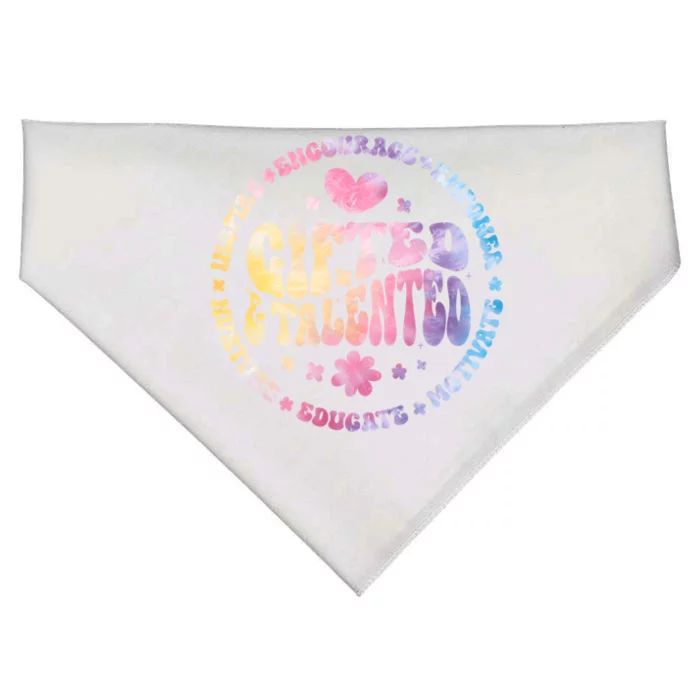 Gifted And Talented Teacher Appreciation Week Back To School Gift USA-Made Doggie Bandana