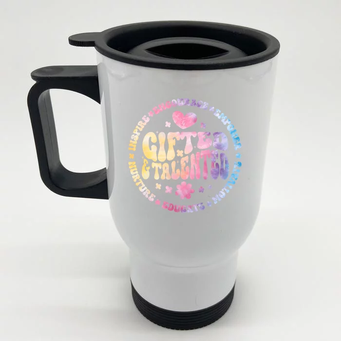 Gifted And Talented Teacher Appreciation Week Back To School Gift Front & Back Stainless Steel Travel Mug