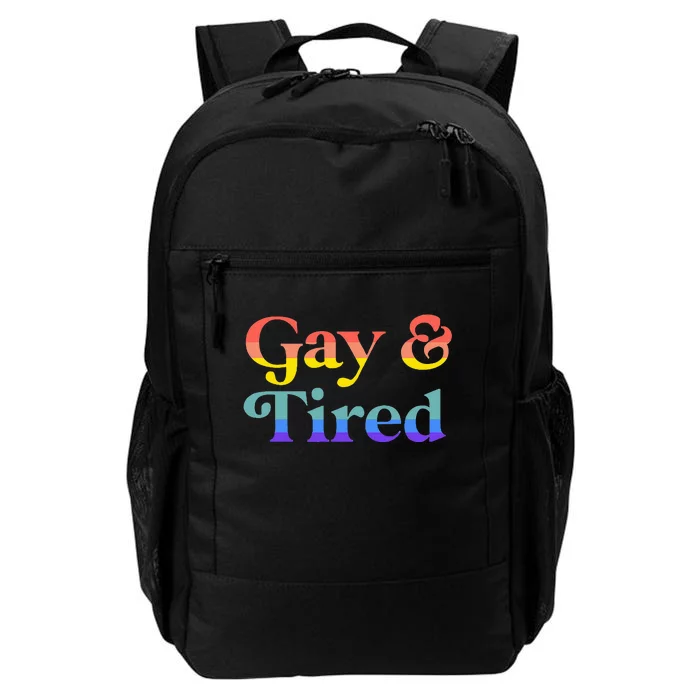 Gay And Tired Lgbtqia Retro Aesthetic Daily Commute Backpack