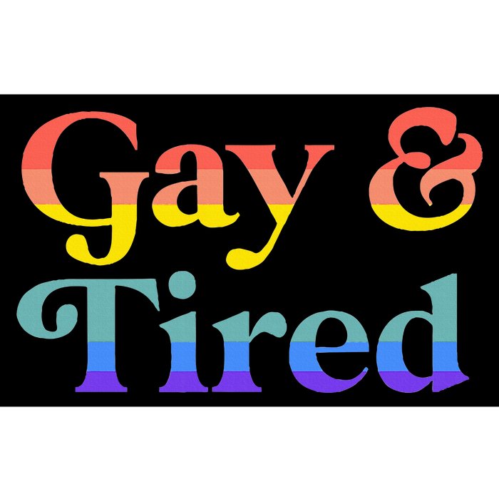 Gay And Tired Lgbtqia Retro Aesthetic Bumper Sticker