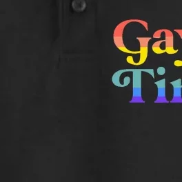 Gay And Tired Lgbtqia Retro Aesthetic Dry Zone Grid Performance Polo