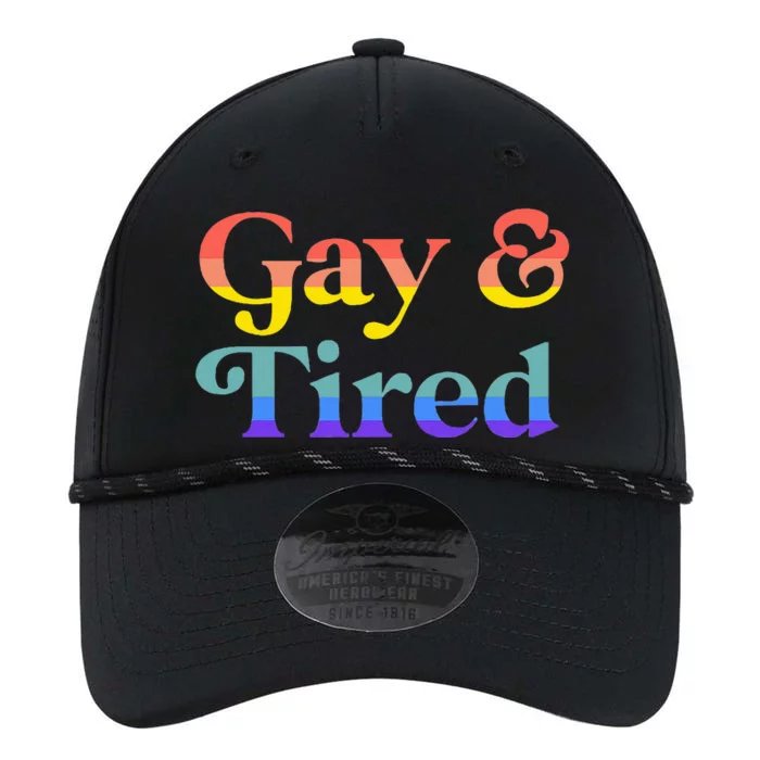 Gay And Tired Lgbtqia Retro Aesthetic Performance The Dyno Cap