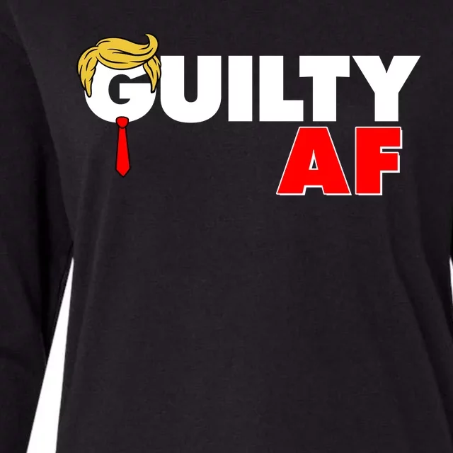 Guilty Af Trump Womens Cotton Relaxed Long Sleeve T-Shirt