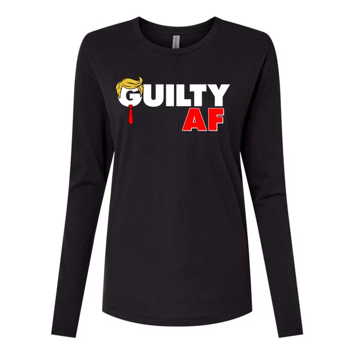 Guilty Af Trump Womens Cotton Relaxed Long Sleeve T-Shirt