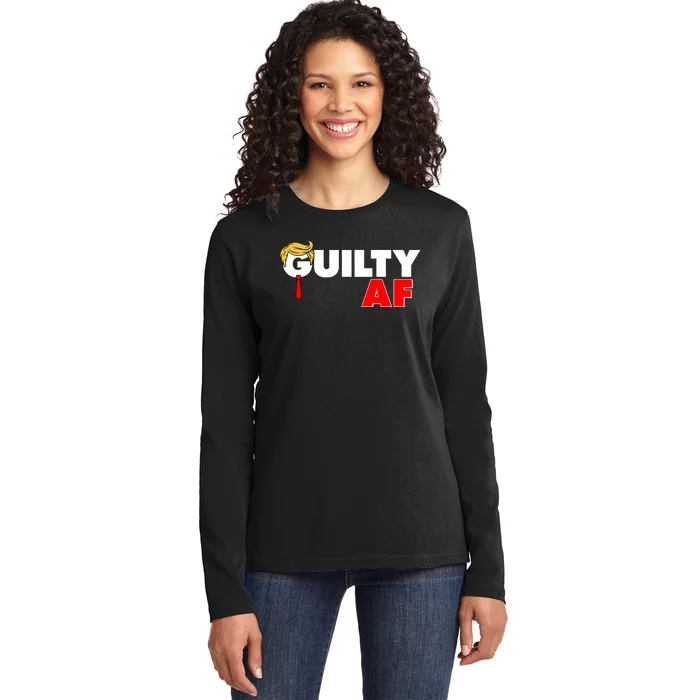 Guilty Af Trump Ladies Long Sleeve Shirt