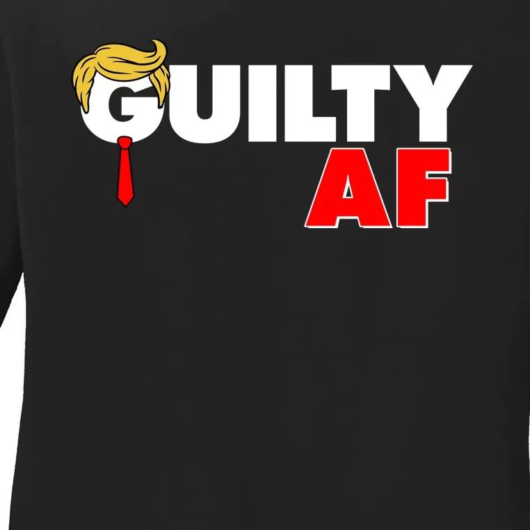 Guilty Af Trump Ladies Long Sleeve Shirt