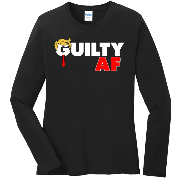 Guilty Af Trump Ladies Long Sleeve Shirt