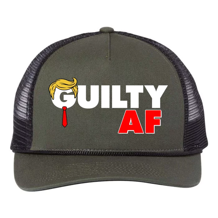 Guilty Af Trump Retro Rope Trucker Hat Cap