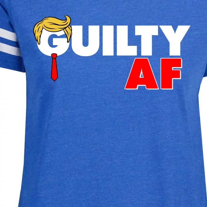 Guilty Af Trump Enza Ladies Jersey Football T-Shirt