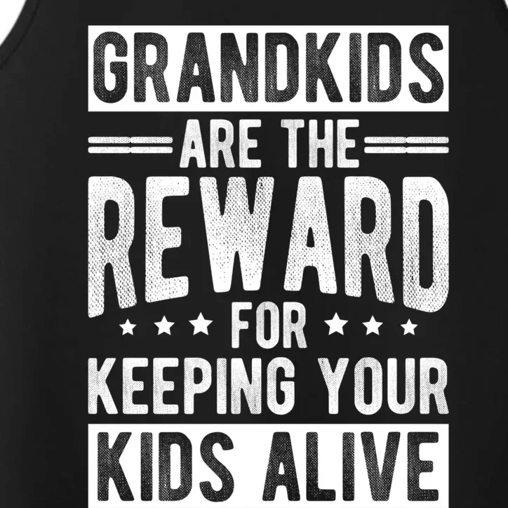 Grand Are The Reward For Keeping Your Alive Family Meaningful Gift Performance Tank