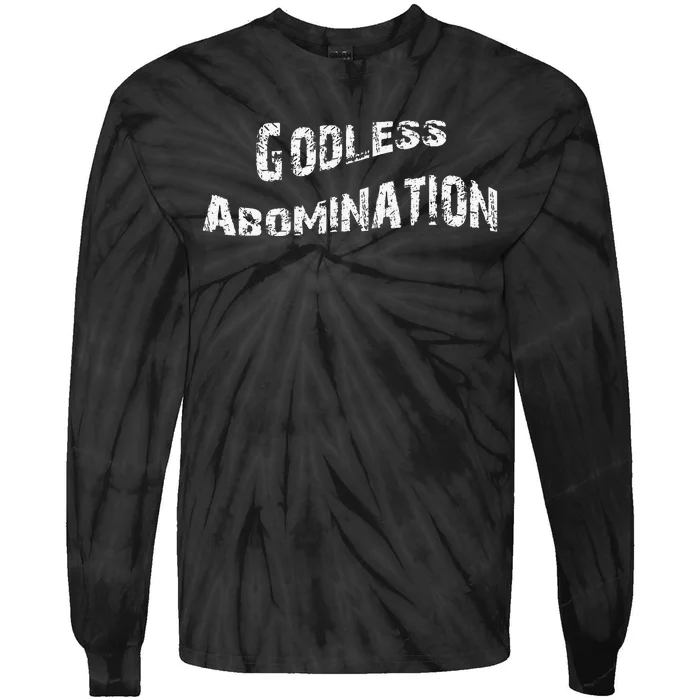 Godless Abomination Unique Design Tie-Dye Long Sleeve Shirt