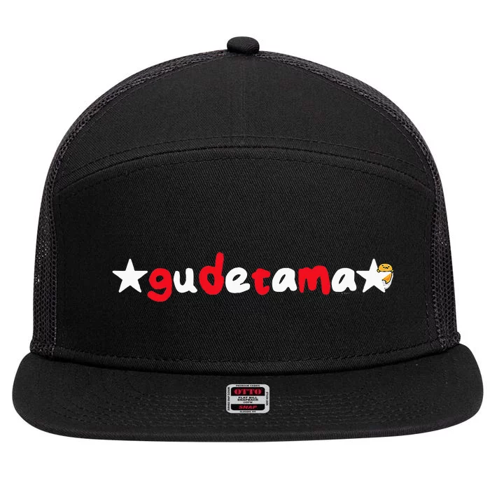 Gudetama Americana Usa America Stars 7 Panel Mesh Trucker Snapback Hat