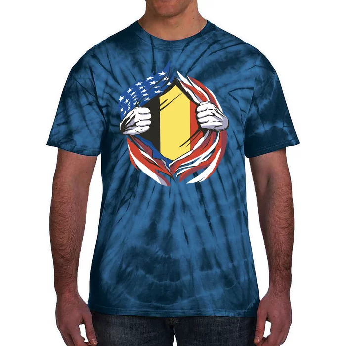 Germany And United States Flag Tie-Dye T-Shirt