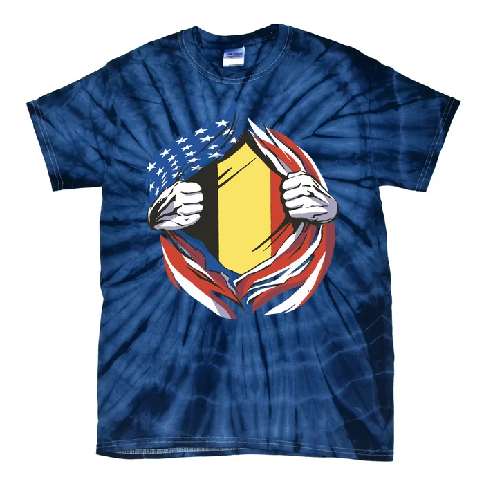 Germany And United States Flag Tie-Dye T-Shirt