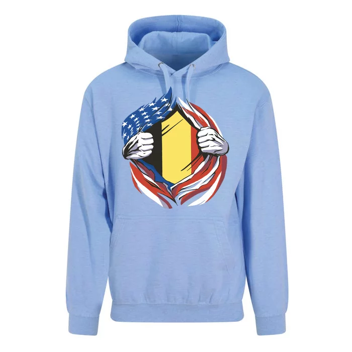 Germany And United States Flag Unisex Surf Hoodie