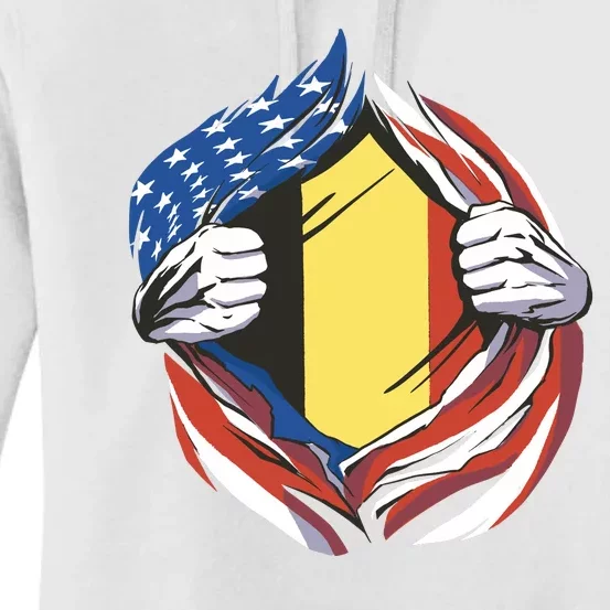 Germany And United States Flag Women's Pullover Hoodie