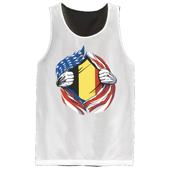 Germany And United States Flag Mesh Reversible Basketball Jersey Tank