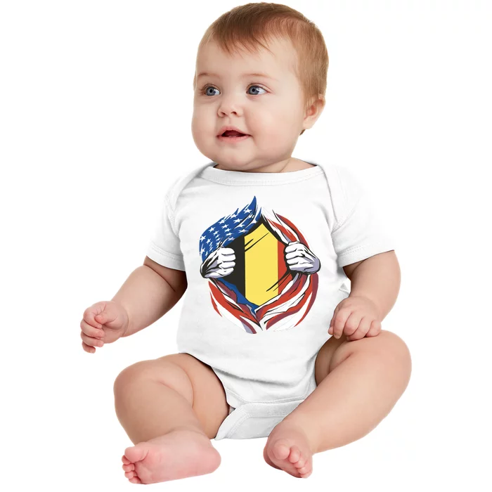 Germany And United States Flag Baby Bodysuit