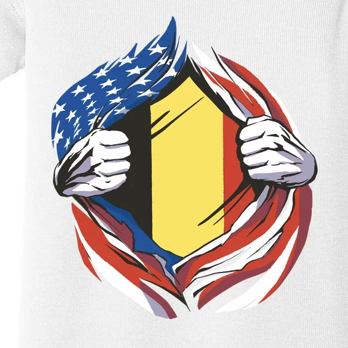 Germany And United States Flag Baby Bodysuit