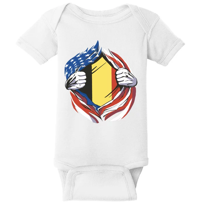 Germany And United States Flag Baby Bodysuit