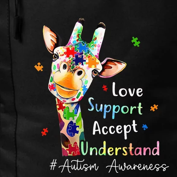 giraffe Accept Understand Love Autism Awareness Daily Commute Backpack