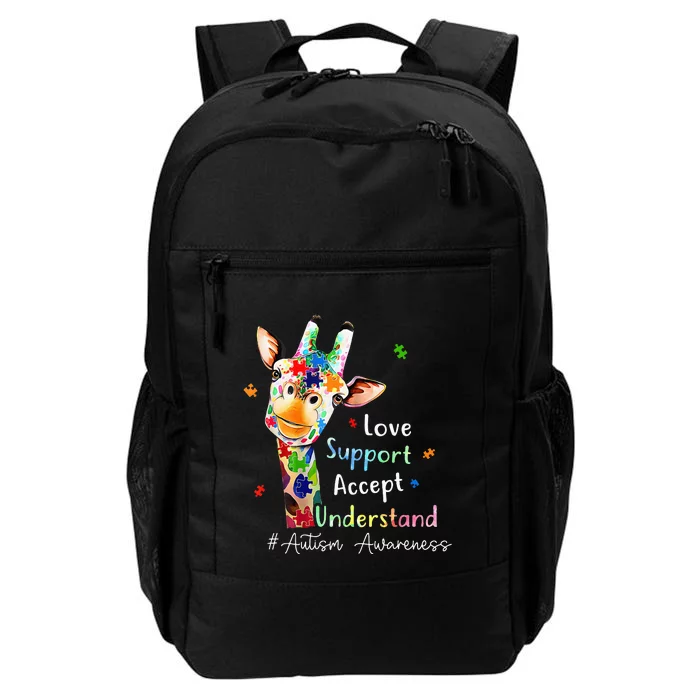 giraffe Accept Understand Love Autism Awareness Daily Commute Backpack