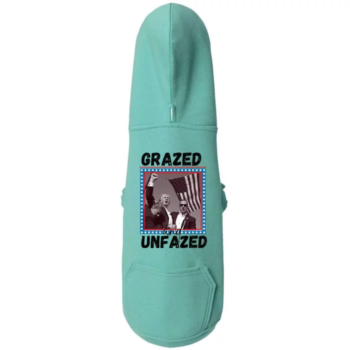 Grazed And Unfazed Trump 2024 Doggie 3-End Fleece Hoodie