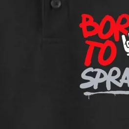 Graffiti Artist Urban Street Wall Art Born To Spray Dry Zone Grid Performance Polo