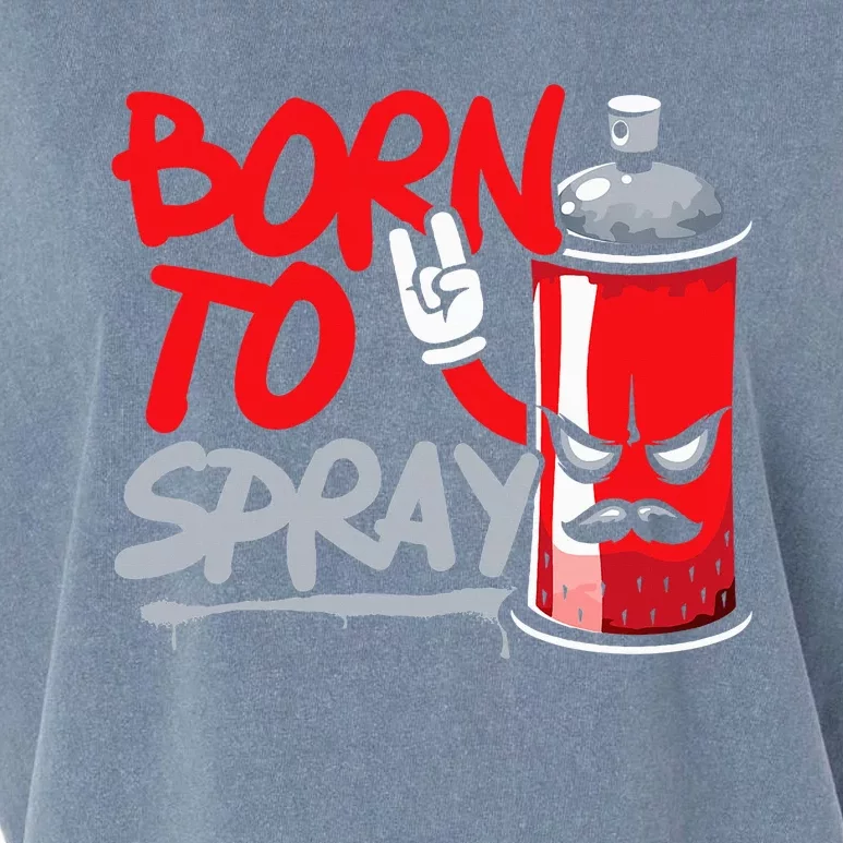 Graffiti Artist Urban Street Wall Art Born To Spray Garment-Dyed Women's Muscle Tee