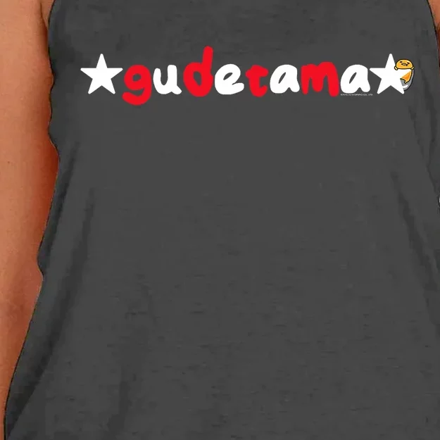 Gudetama Americana Usa America Stars Women's Knotted Racerback Tank