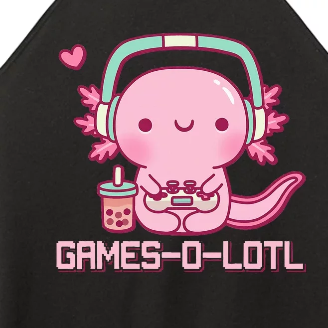 Gamesolotl Axolotl Video Games Kawaii Anime Gamer Women’s Perfect Tri Rocker Tank