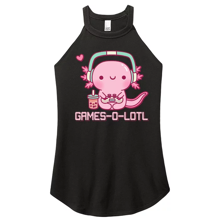 Gamesolotl Axolotl Video Games Kawaii Anime Gamer Women’s Perfect Tri Rocker Tank