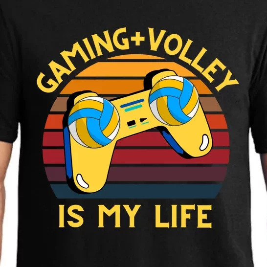 Gaming And Volley Is My Life Volley Esport Gamer Gift Pajama Set