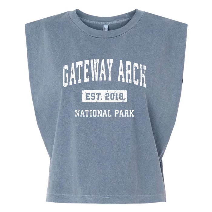 Gateway Arch Vintage National Park Sports Garment-Dyed Women's Muscle Tee