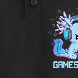 Gamesolotl Axolotl Video Gamer Kawaii Anime Gifts Boys Girls Dry Zone Grid Performance Polo