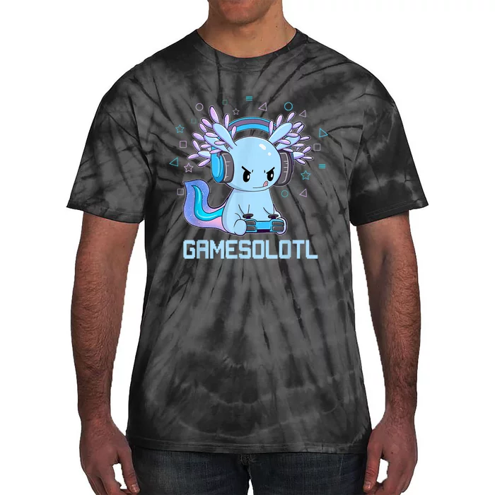 Gamesolotl Axolotl Video Gamer Kawaii Anime Gifts Boys Girls Tie-Dye T-Shirt